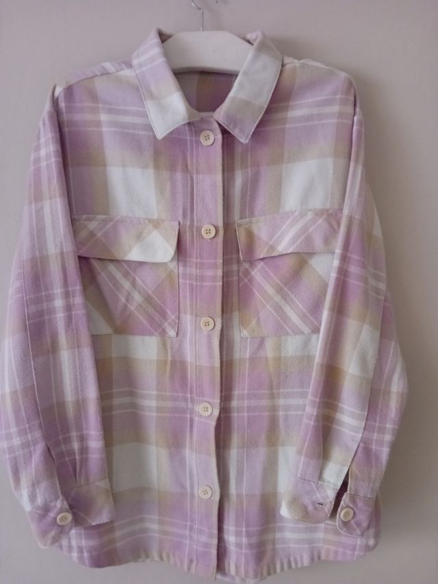 Chaqueta cuadros rosa y blanco