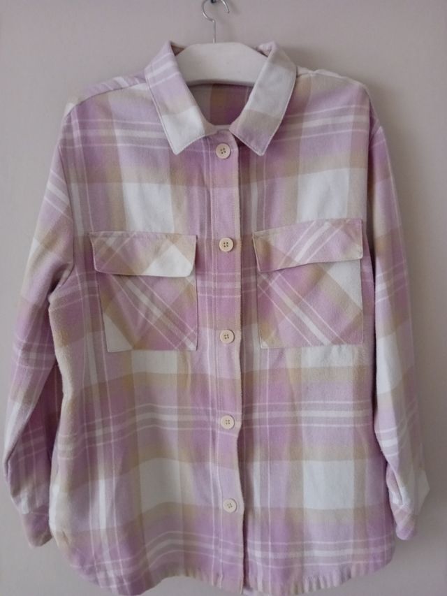 Chaqueta cuadros rosa y blanco