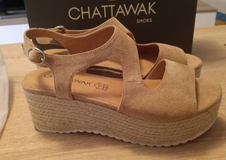Sandalias Chattawak Beige Cuña