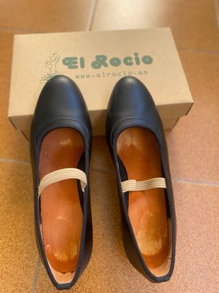 Zapatos Flamenco El Rocío Piel Negros Talla 39