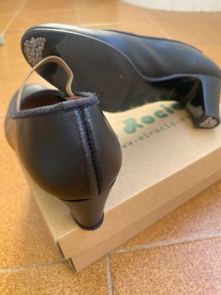 Zapatos Flamenco El Rocío Piel Negros Talla 39