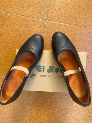 Zapatos Flamenco El Rocío Piel Negros Talla 39