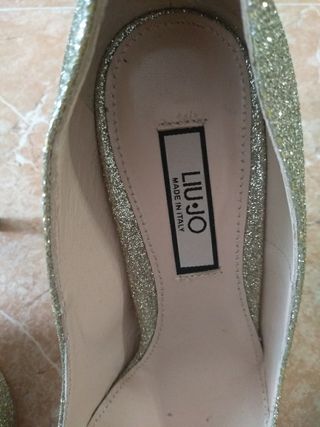 Tacones Liu Jo Dorados y Plateados