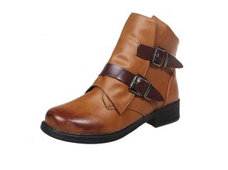Botines marrones mujer con hebillas