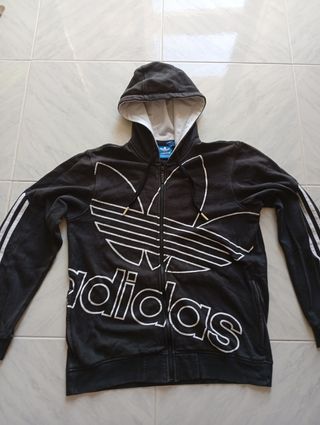 Felpa Adidas con cappuccio nera