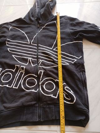 Felpa Adidas con cappuccio nera