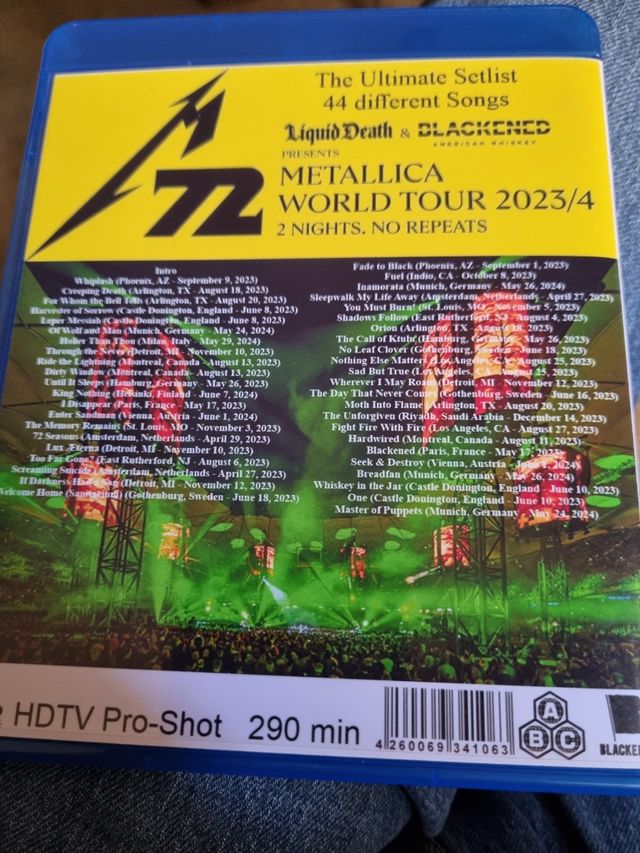 Metallica M72 World Tour Blu-ray Ultímate limited