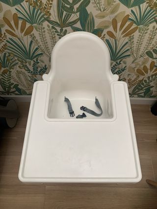 Trona IKEA Antilop blanca con bandeja