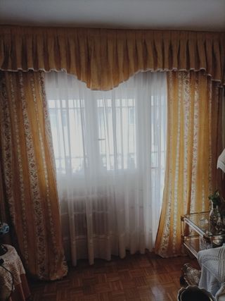 Cortinas de lujo con vando sin los visillos