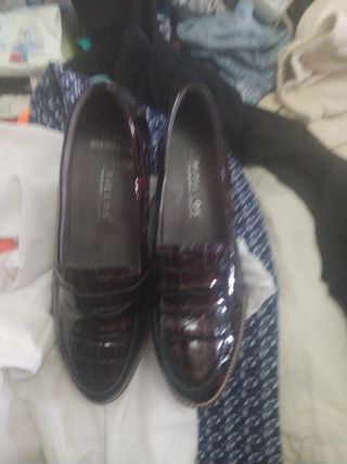 Zapatos mocasines mujer marrones