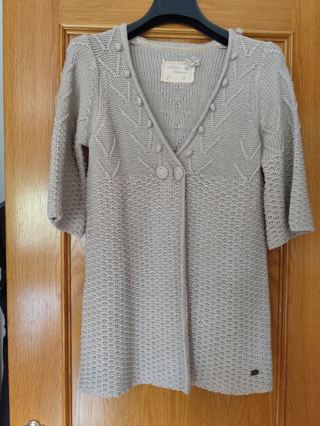 Chaqueta beige manga codo talla M