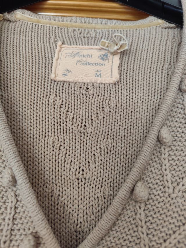 Chaqueta beige manga codo talla M