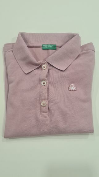 Polo Benetton Manga Comprida 4-5 Anos