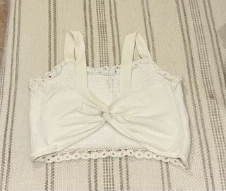 Top Zara punto crochet blanco talla 11/12