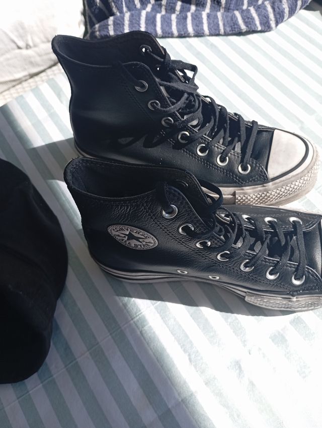 Zapatilla Converse Bota Piel Negra