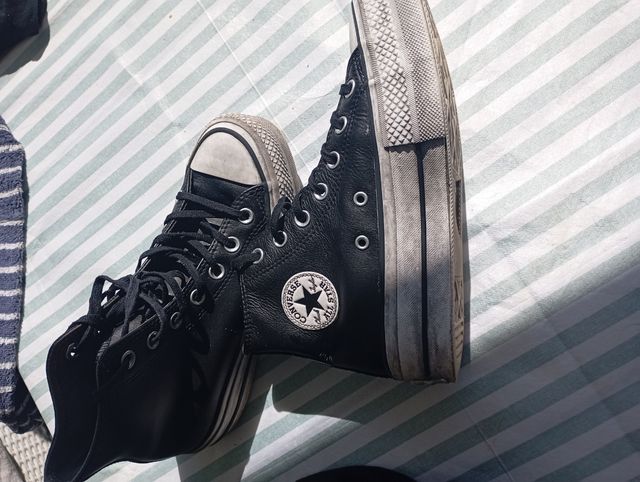 Zapatilla Converse Bota Piel Negra