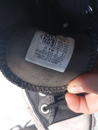 Zapatilla Converse Bota Piel Negra