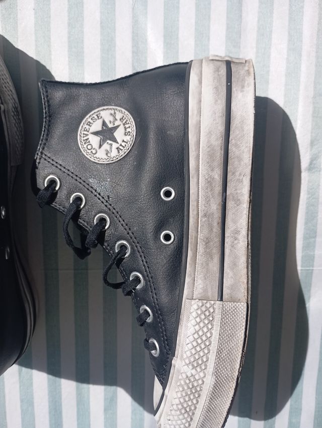 Zapatilla Converse Bota Piel Negra