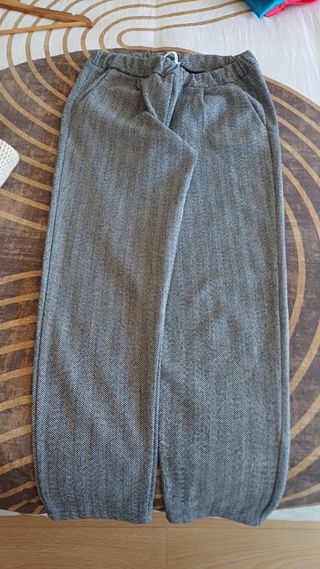 Pantalón pata de gallo gris