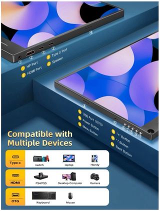 Pantalla Portátil 2K 17.3 + Soporte monitor