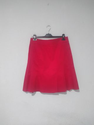 Falda Orsay roja