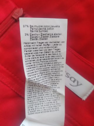 Falda Orsay roja