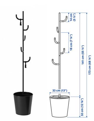 Perchero de pie negro IKEA
