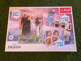 Juego de mesa Trefl Frozen Puzzle Domino Memos 4+