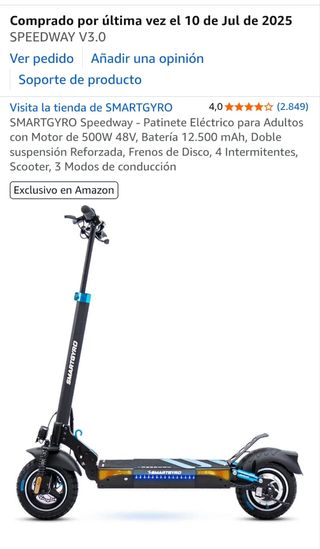Patinete Eléctrico Smartgyro Speedway