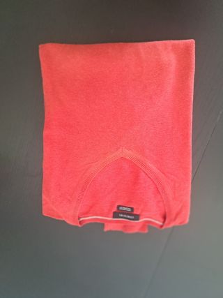 Jersey de pico algodón y cachemir fresa