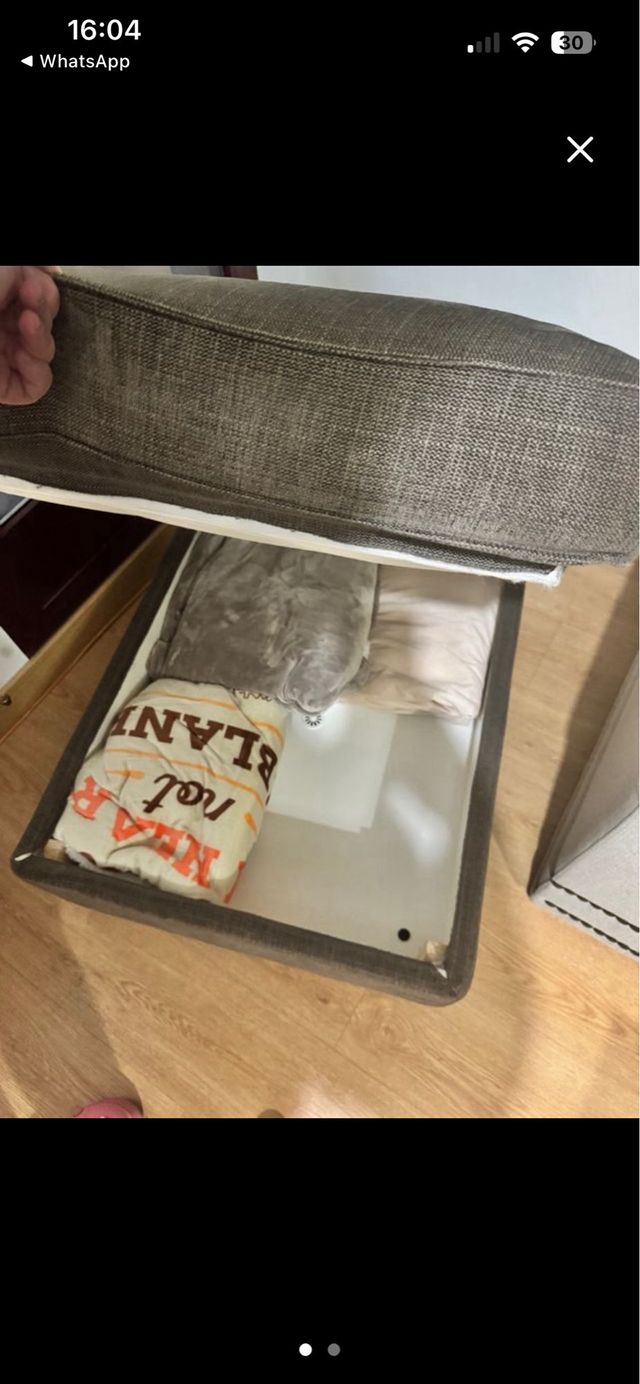 Puf de tela gris URGE VENTA