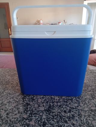 Nevera rígida azul para playa