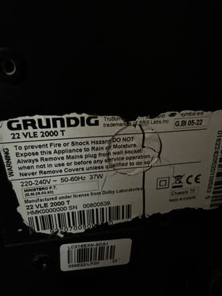 Televisión Grundig Negra