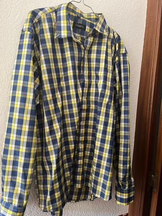 Camisa CAMPO cuadros azul y amarillo