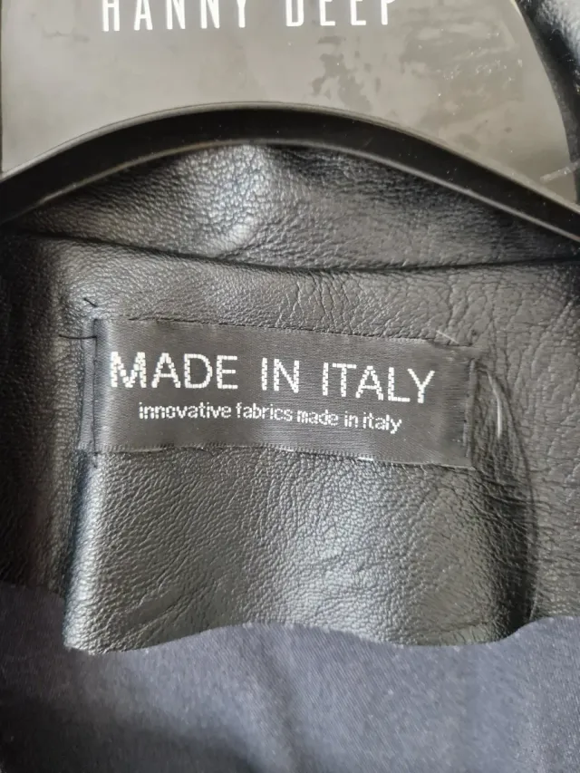 Giacca similpelle nera donna