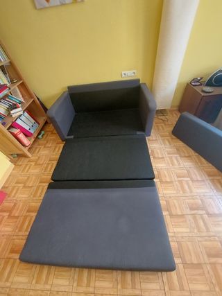Sofá Cama Ikea Gris y Azul