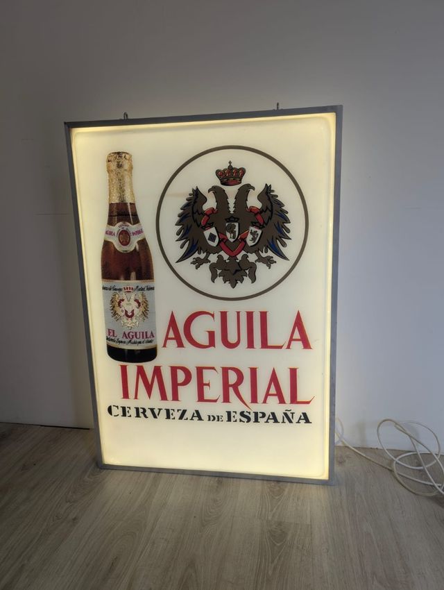 Cartel Luminoso Publicidad Vintage cerveza España