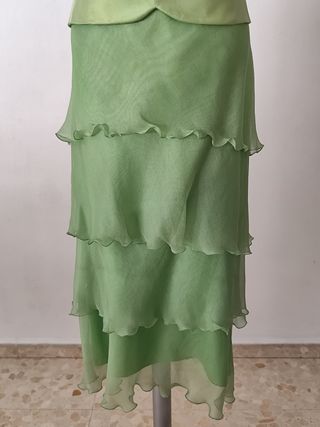 Conjunto fiesta Pronovias Falda y Top Verde