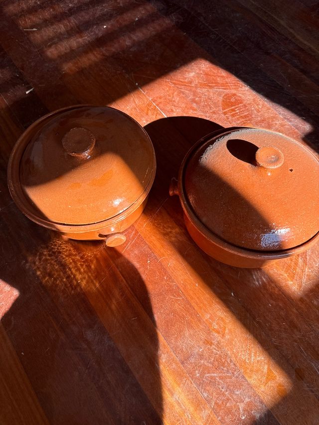 Cazuelas de barro (2 unidades)