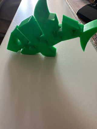 Tiburón articulado 3D verde. Se hacen pedidos 