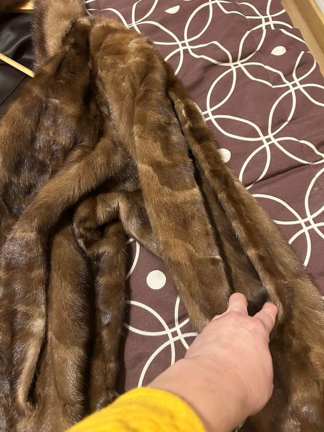 Abrigo Piel Auténtica Marrón