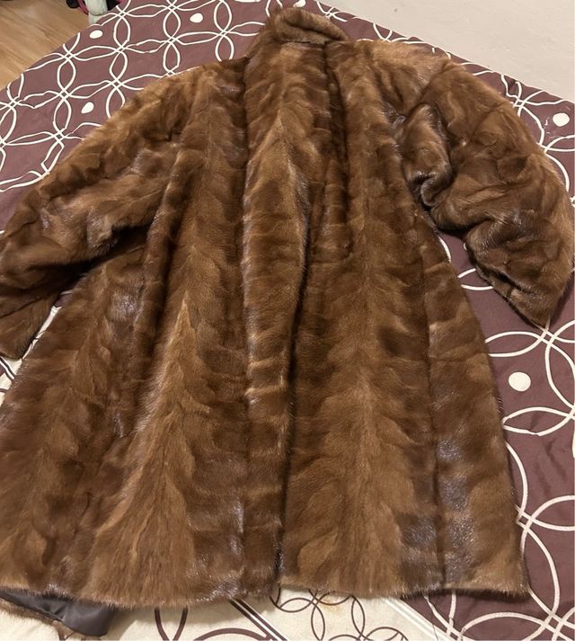 Abrigo Piel Auténtica Marrón