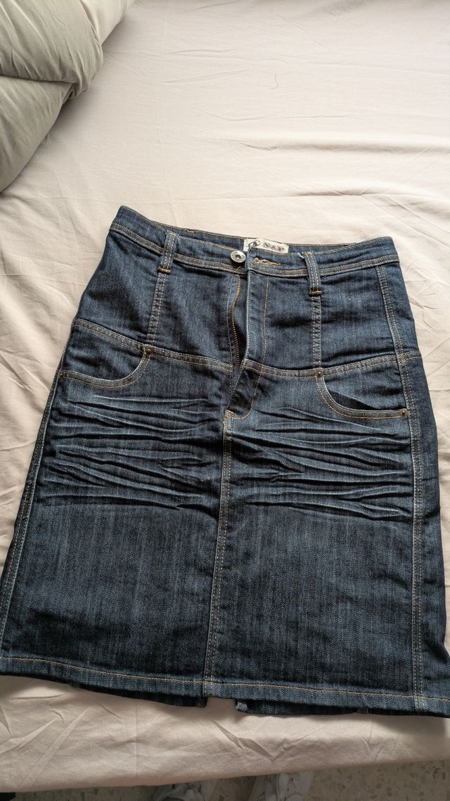Falda vaquera midi
