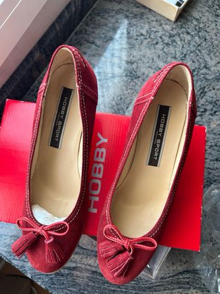 Zapatos Hobby ante burdeos talla 39