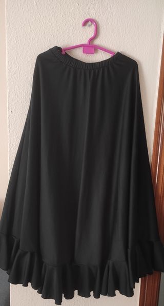 Falda flamenca niña negra talla 8 10