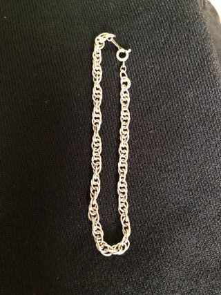 Pulsera de plata estilo cadena