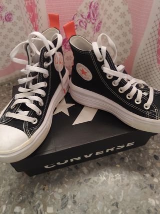 Botines Converse Negro Naranja