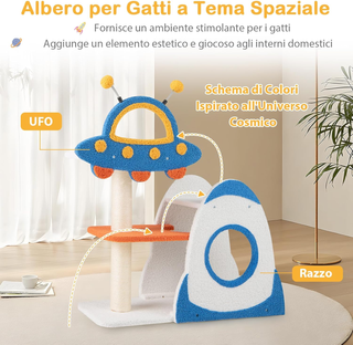 Tiragraffi per Gatti a Tema Spaziale, Albero per G