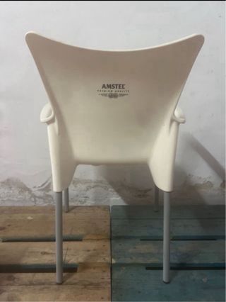 20 sedie da esterno in plastica bianca