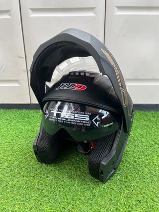 Casco Moto Modular BLD Negro Dorado